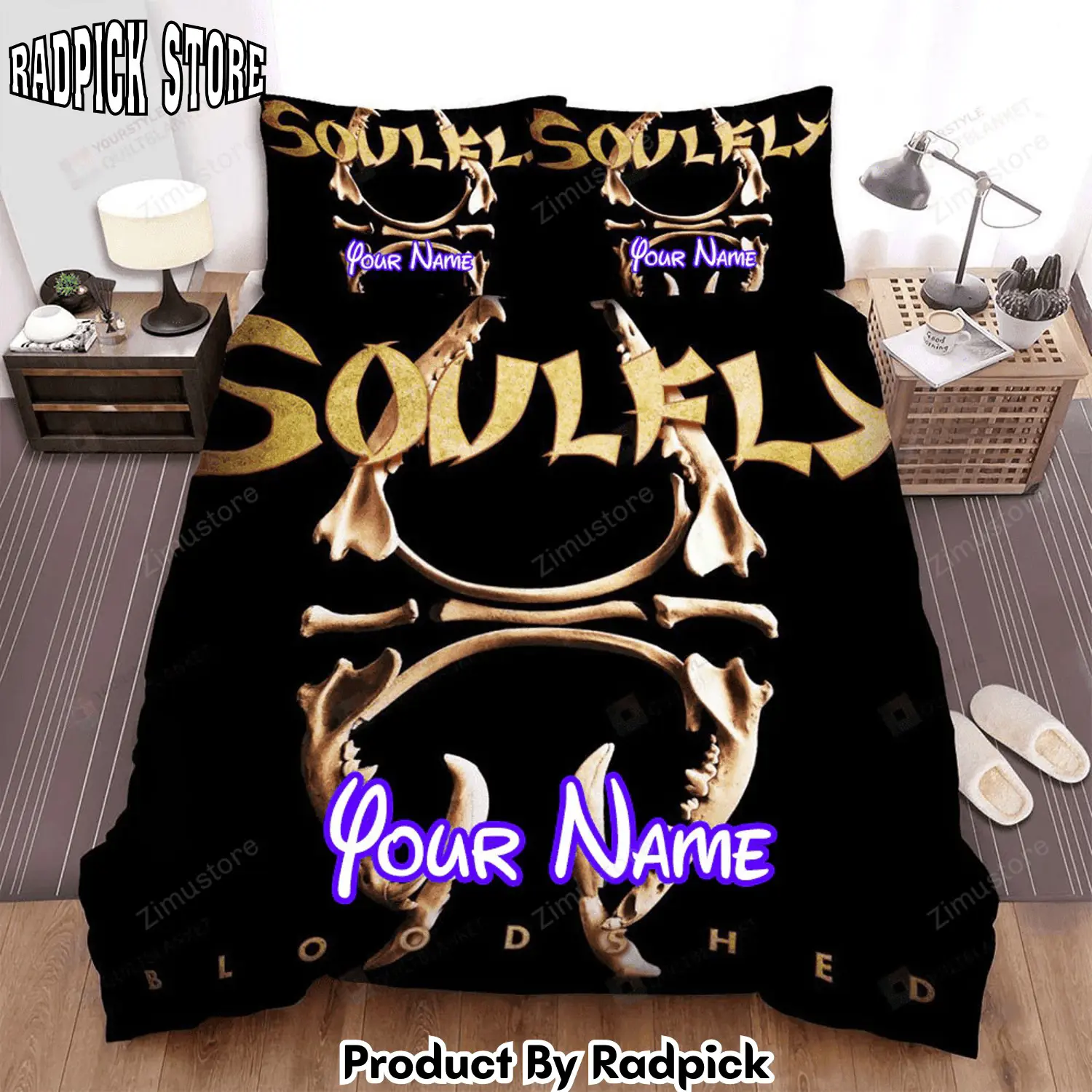Radpick soulfly band bloodshed bed sheets spread comforter duvet cover personalized name bedding sets rp3272134